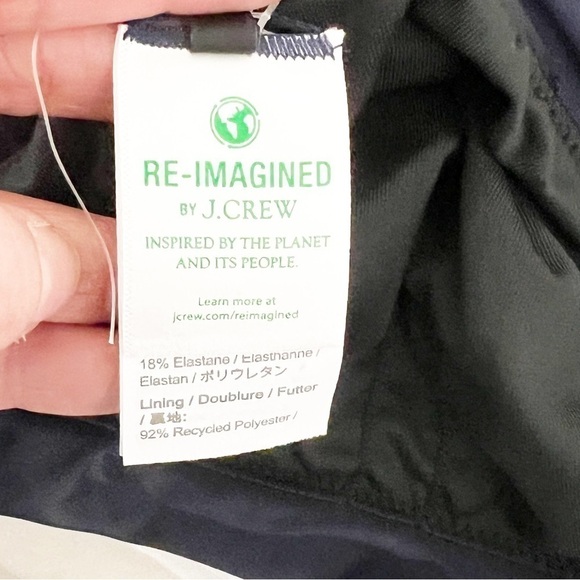 J. Crew NWOT Navy Ruched One Piece Swimsuit - Picture 5 of 7